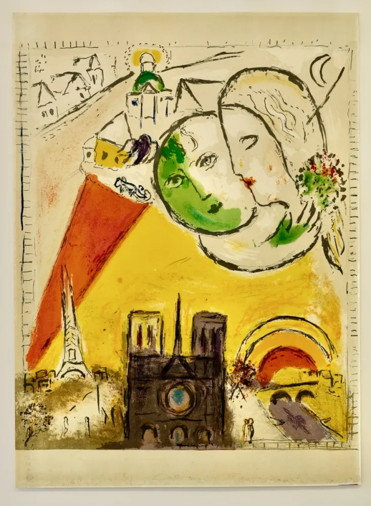 Lithografie Chagall - Le dimanche