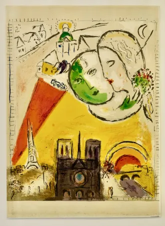Lithografie Chagall - Le dimanche