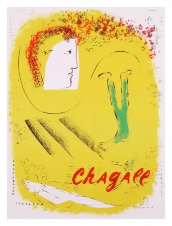 Lithografie Chagall - Le fond jaune