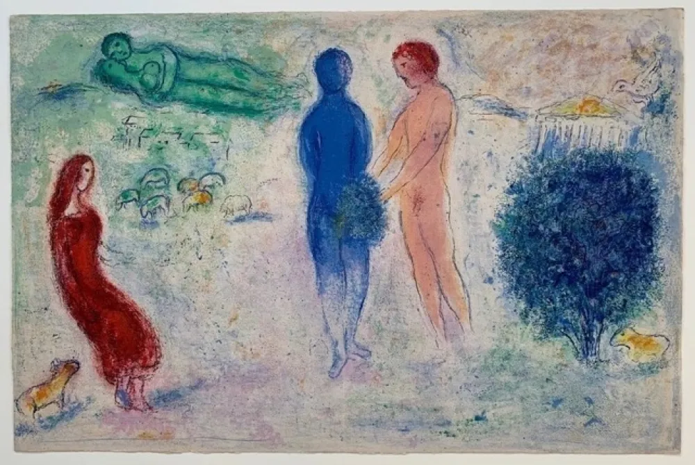 Lithografie Chagall - Le jugement de Chloé