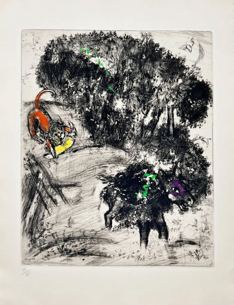 Ets Chagall - Le Lion et l'âne à la chasse