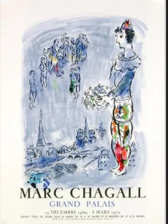 Lithografie Chagall - LE MAGICIEN DE PARIS