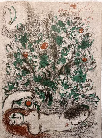 Lithografie Chagall - LE PARADIS (II) (Dessins pour la Bible, 1960)