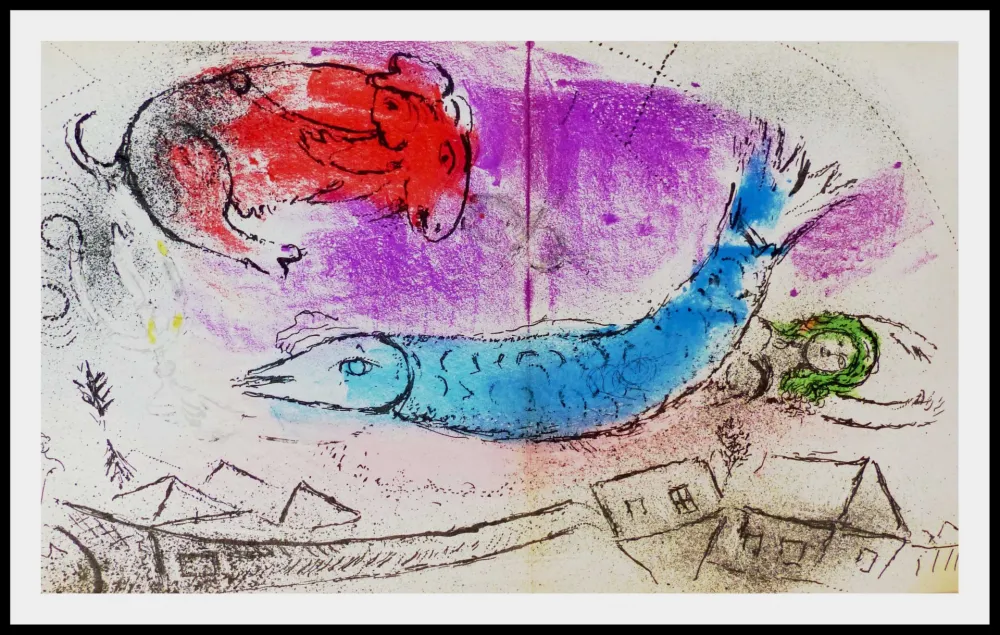 Lithografie Chagall - LE POISSON BLEU