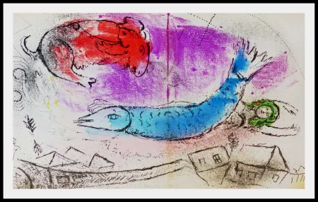 Lithografie Chagall - LE POISSON BLEU