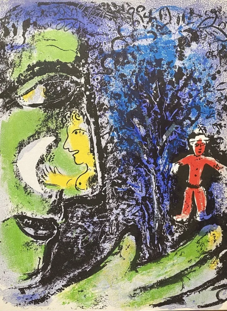 Lithografie Chagall - Le Profil et l’Enfant Rouge