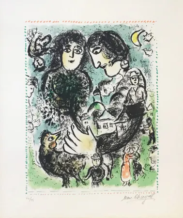 Lithografie Chagall - LE RENDEZ-VOUS