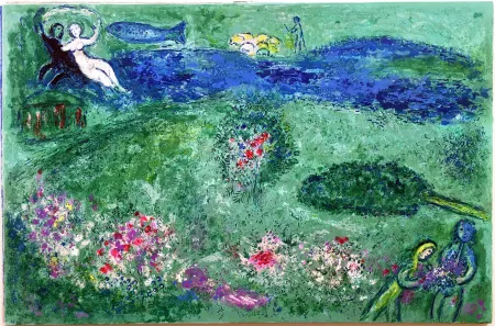 Lithografie Chagall - LE VERGER (Daphnis et Chloé - 1961)