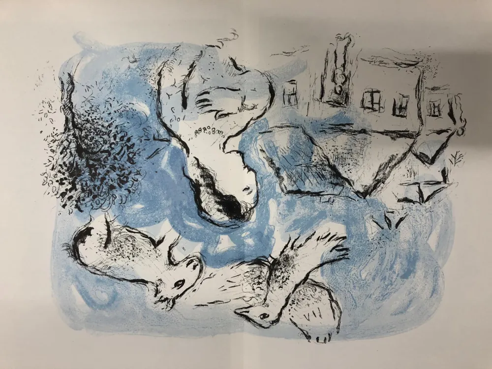 Lithografie Chagall - Le village