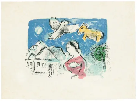 Lithografie Chagall - Le village