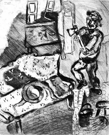 Ets Chagall - Le Villageois et le serpent
