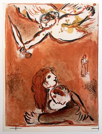 Lithografie Chagall - LE VISAGE D'ISRAËL (The face of Israel) (Dessins pour le Bible, 1960)