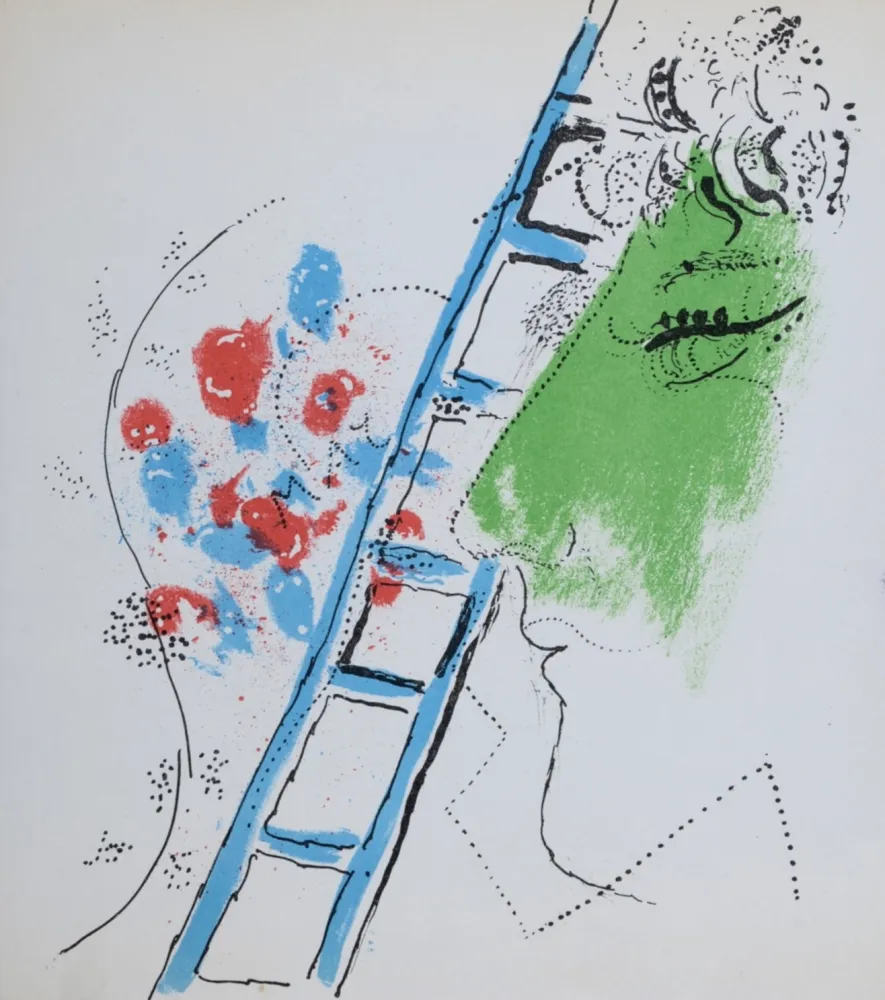 Lithografie Chagall - L'échelle