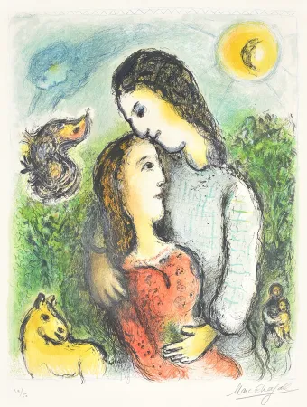 Lithografie Chagall - Les Adolescents (The Adolescents)