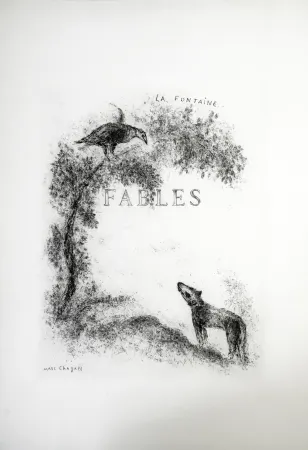 Ets Chagall - LES FABLES DE LA FONTAINE (Couverture gravée du tome 1). 1952