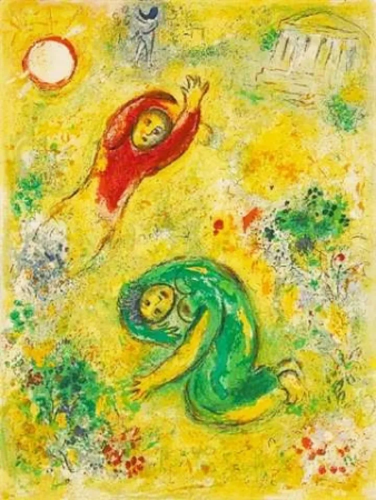 Lithografie Chagall - Les fleurs saccagées
