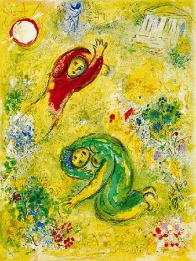 Lithografie Chagall - Les fleurs saccagées
