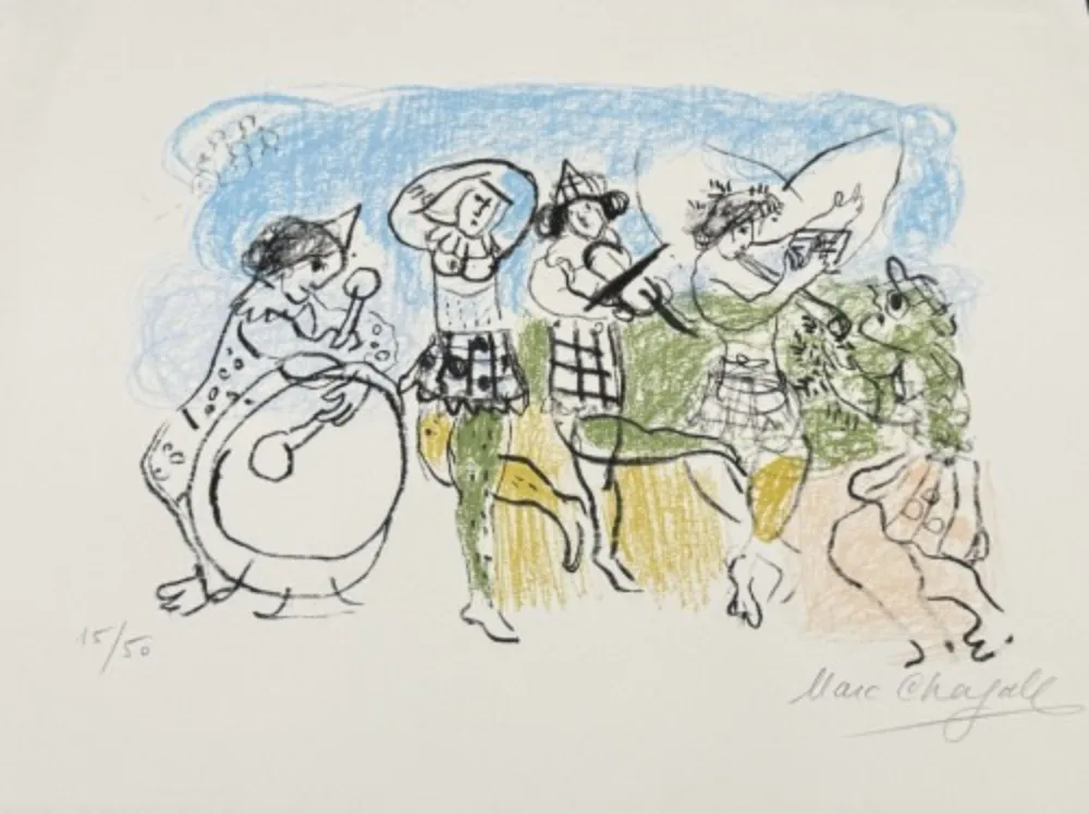 Lithografie Chagall - Les Petits Arlequins (The Little Harlequins)
