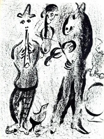 Lithografie Chagall - Les Saltimbanques (M.395)