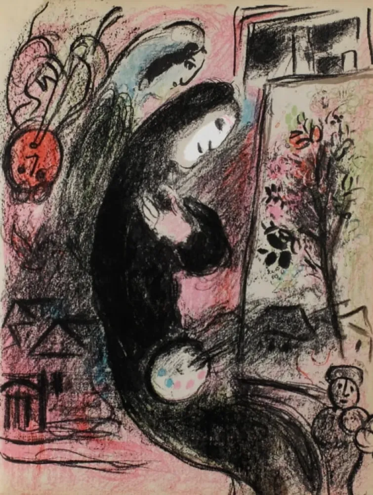 Lithografie Chagall - L'inspiré