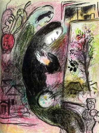 Lithografie Chagall - L'Inspire M. 398