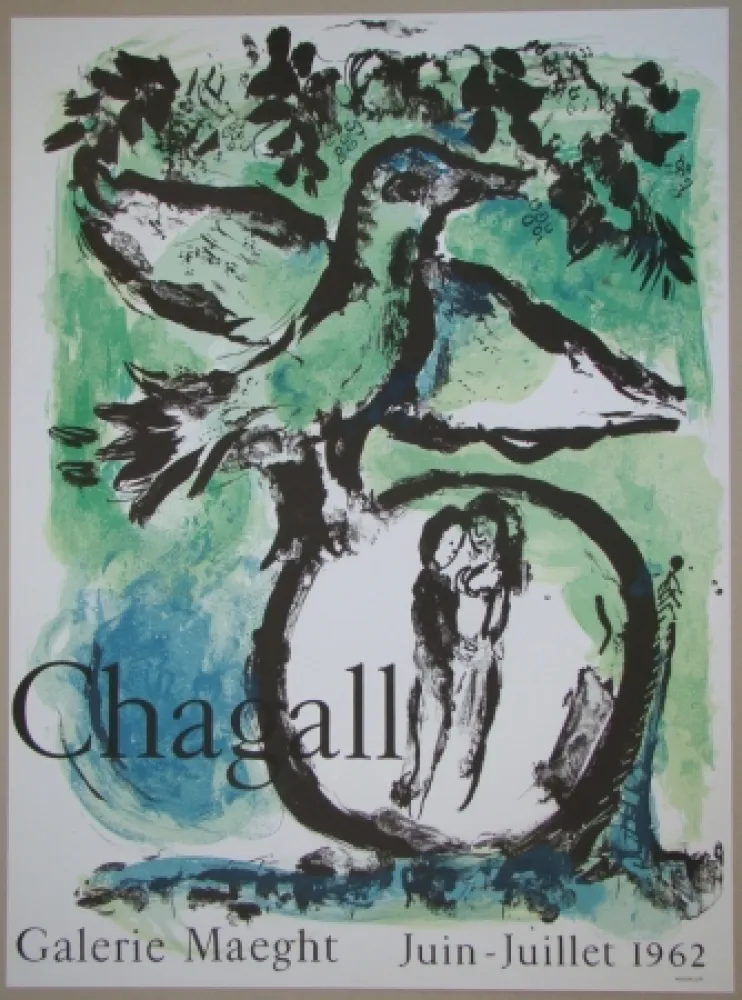 Lithografie Chagall - L'oiseau vert