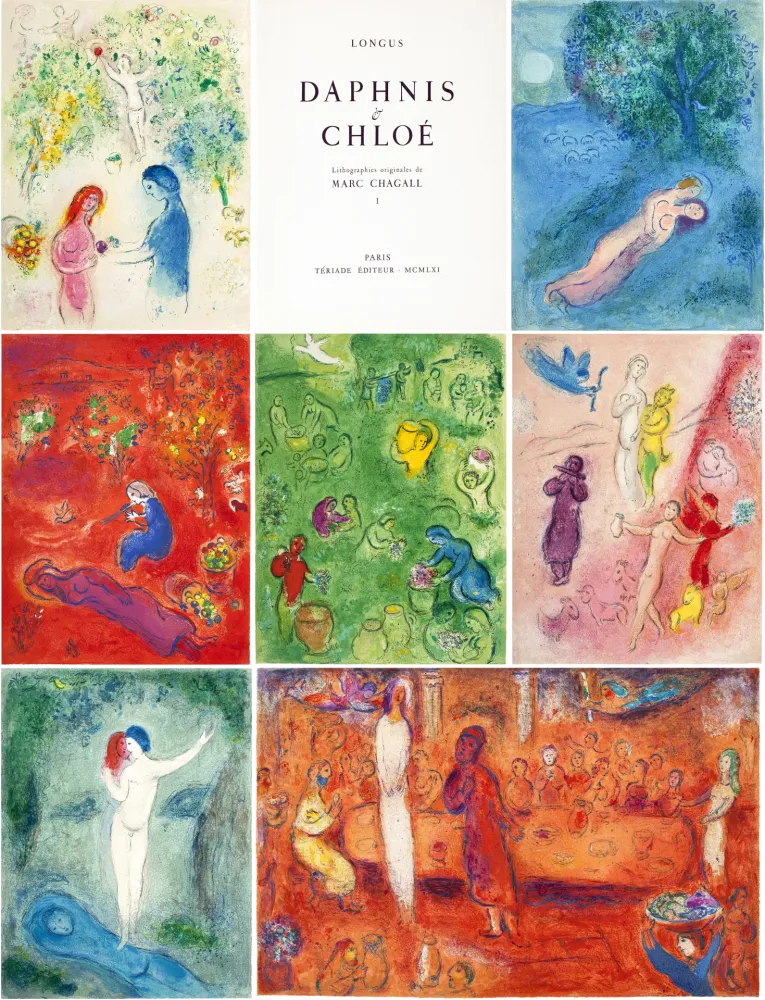 Geïllustreerd Boek Chagall - Longus. DAPHNIS & CHLOÉ (Paris, Tériade, 1961)