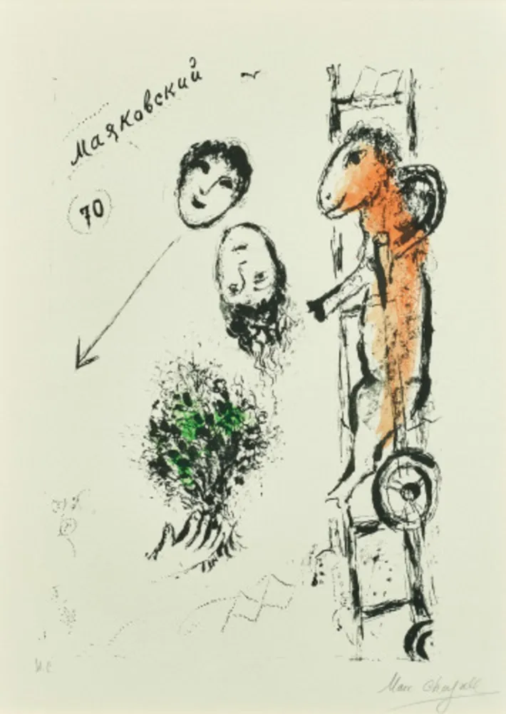 Lithografie Chagall - Majakovski