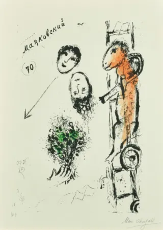 Lithografie Chagall - Majakovski