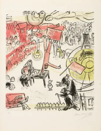 Lithografie Chagall - Marc Chagall (1887–1985) – Révolution – Color lithograph on paper – 1963