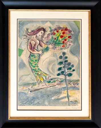 Lithografie Chagall - Marc Chagall (1887–1985) - Sirène au pin - Color lithograph on Arches paper - 1967