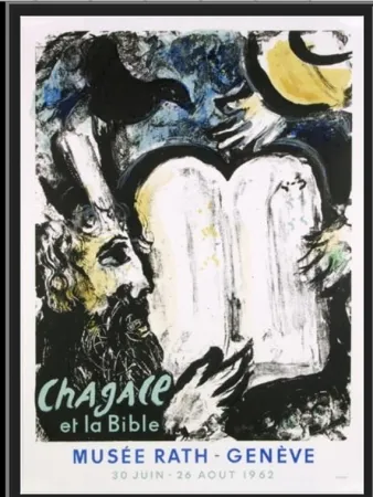 Lithografie Chagall - MOISE ET LES TABLES DE LA LOI