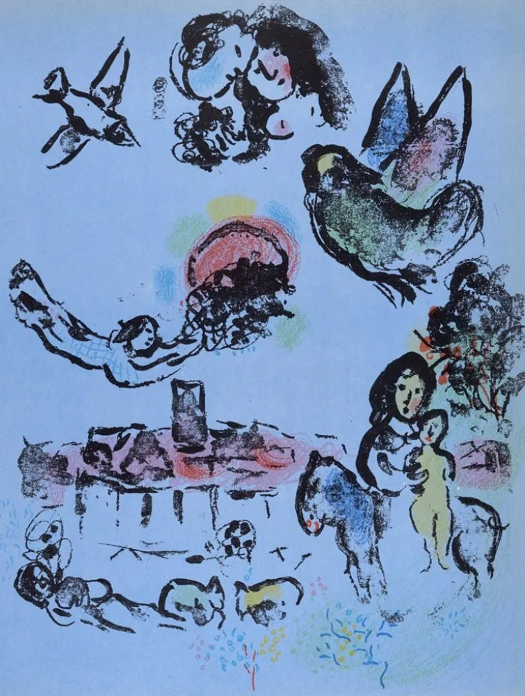 Lithografie Chagall - Nocturne in Vence