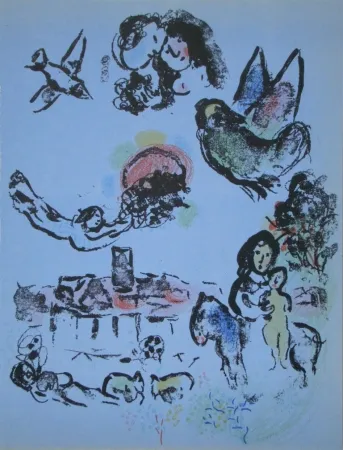 Lithografie Chagall - Nocturne in Vence
