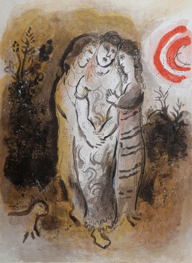Geen Techniek Chagall - Noémi et ses Belles-Filles, 1960