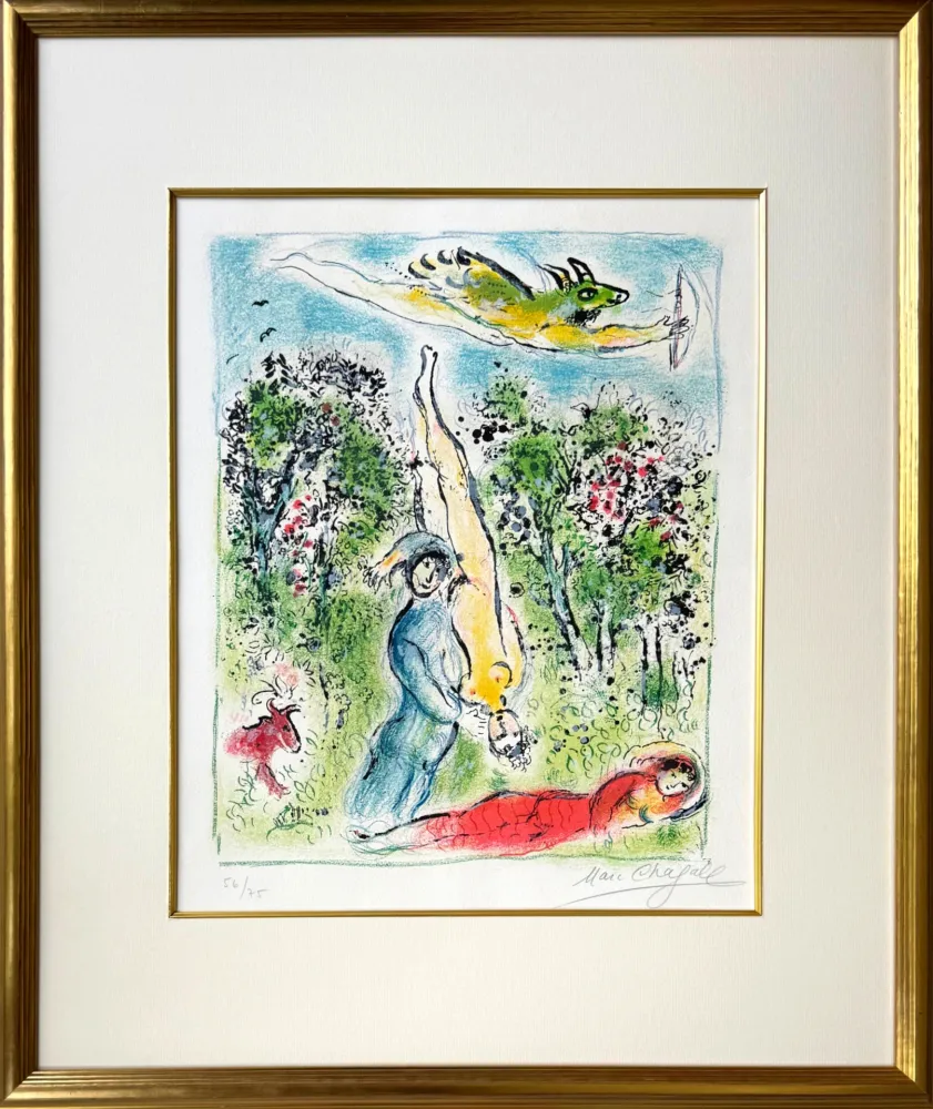 Lithografie Chagall - Nous habitons parmi les fleurs...(We Live Among the Flowers...)