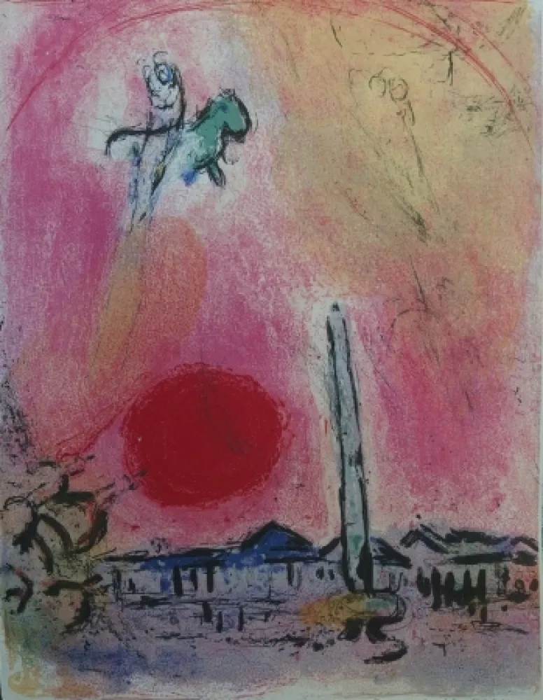 Lithografie Chagall - Paris - La place de la Concorde