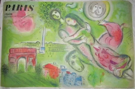Lithografie Chagall - Paris l'opéra