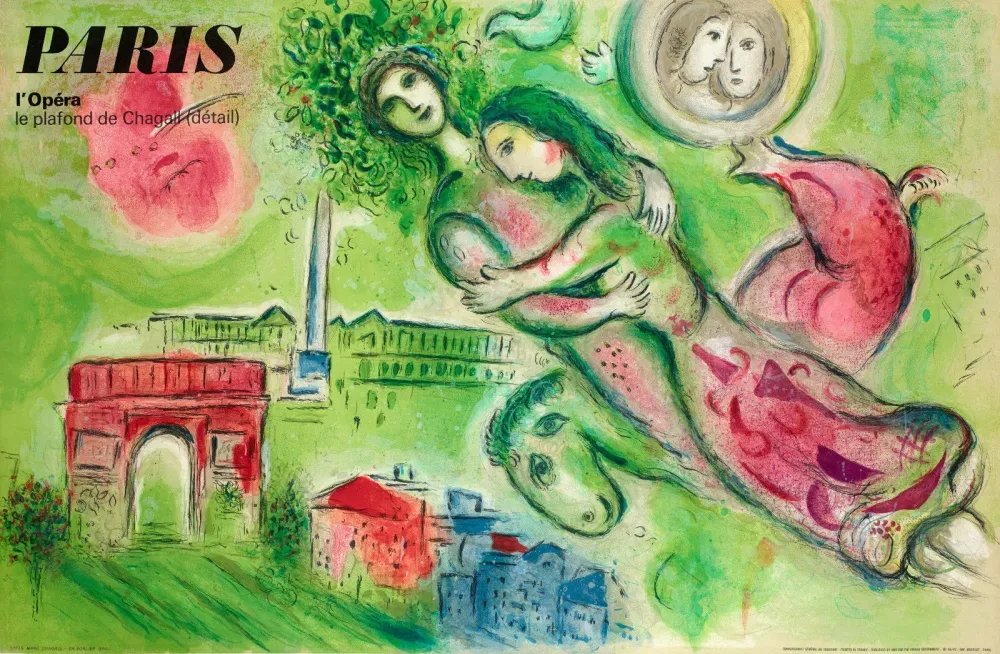 Lithografie Chagall - Paris L'Opera le Plafond de Chagall