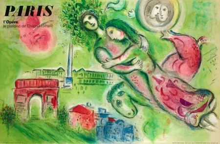 Lithografie Chagall - Paris L'Opera le Plafond de Chagall