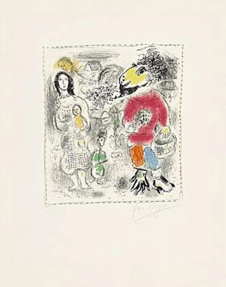 Lithografie Chagall - Petits paysans II (Kleinbauern II)