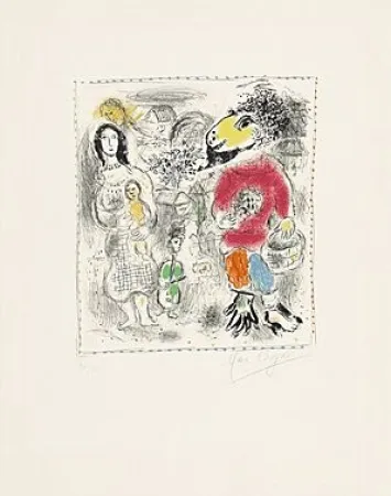 Lithografie Chagall - Petits paysans II (Kleinbauern II)