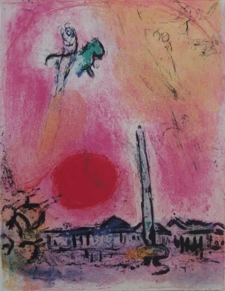 Lithografie Chagall - Place de la Concorde