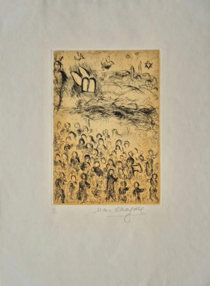 Ets En Aquatint Chagall - Plate 26, from Psalms of David
