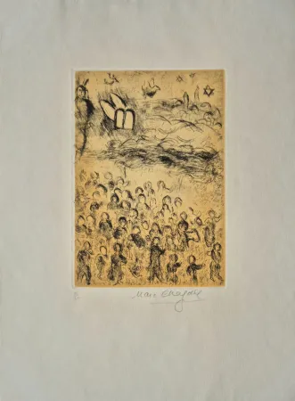Ets En Aquatint Chagall - Plate 26, from Psalms of David