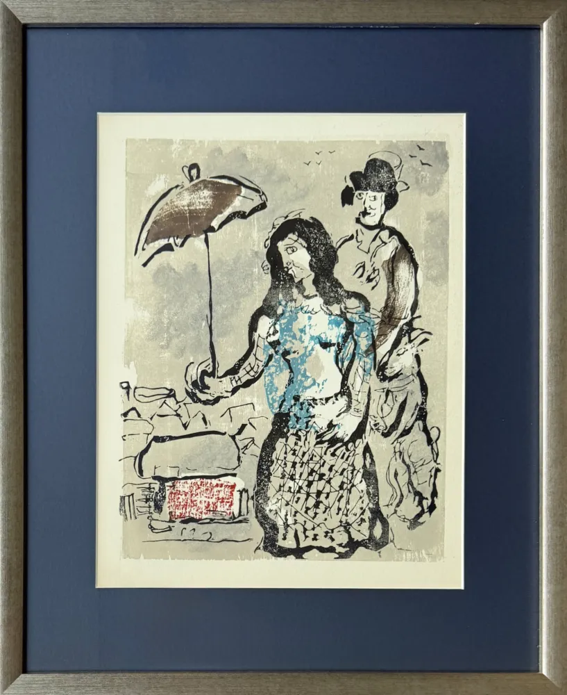 Houtsnede Chagall - Poèmes, Planche IV