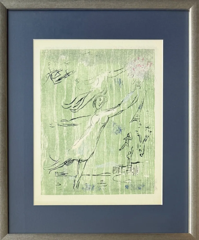 Houtsnede Chagall - Poèmes, Planche IX (trial proof)