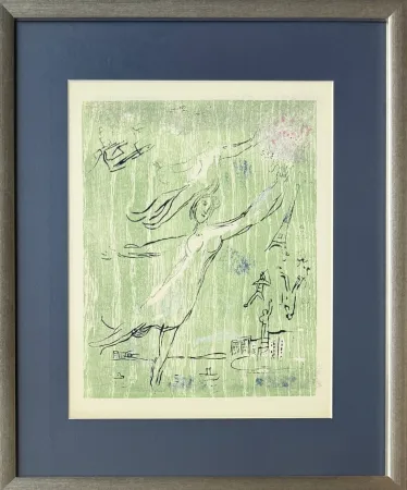 Houtsnede Chagall - Poèmes, Planche IX (trial proof)