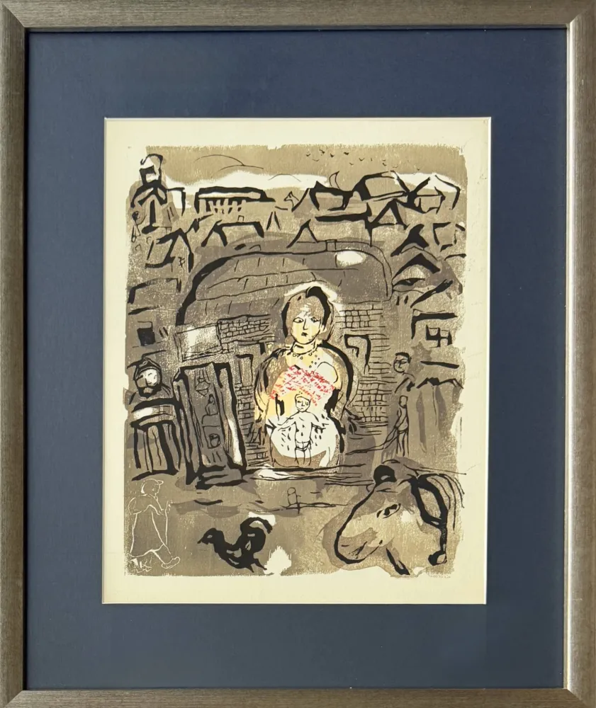 Houtsnede Chagall - Poèmes, Planche VIII