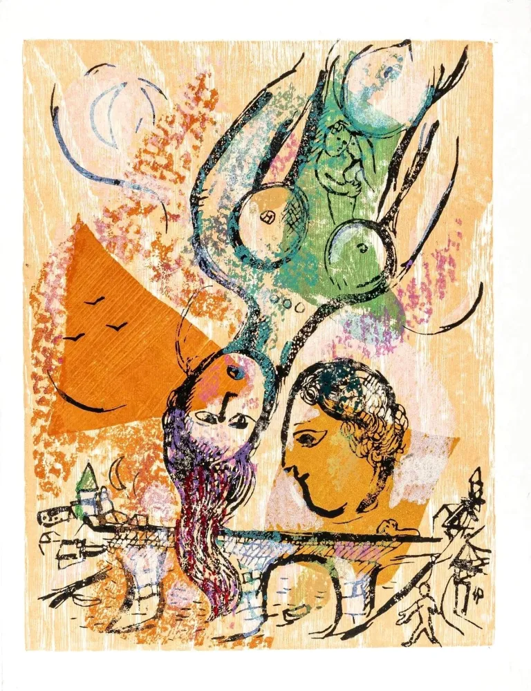 Houtsnede Chagall - Poèmes, Planche XXIV